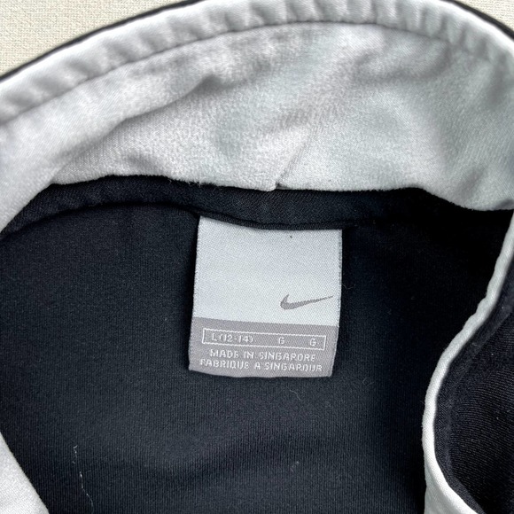Vintage Nike Track Jacket Womens Large Black Gray Tag Full Zip Swoosh Sportswear - Picture 5 of 10